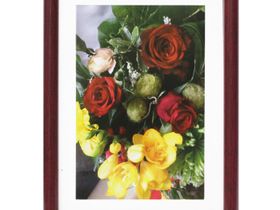 Фоторамка [13*18] пластик [45-R] красное дерево [рамка для фотографий, картин, сертификатов, рисунков, рукоделия 13х18]