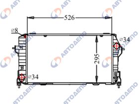 Радиатор охлаждения двигателя. TOYOTA LITEACE, TOWNACE TRUCK CM60, YM60, YM65. CM52 TO-0459-48