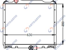 Радиатор охлаждения двигателя MITSUBISHI CANTER  ROSA BE64 MI-0154-48
