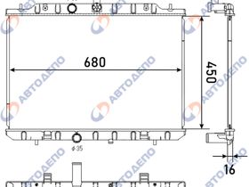 Радиатор охлаждения двигателя. NISSAN X-TRAIL, ROGUE TNT31, NT31, T31 NI-0227-16-K
