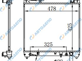 Радиатор охлаждения двигателя. SUZUKI ESCUDO T##1W, TD01W SUZ-0005-26-K