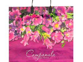 Пакет полиэтилен [36*35] "Колокольчики" 90мкм с пластиковой ручкой