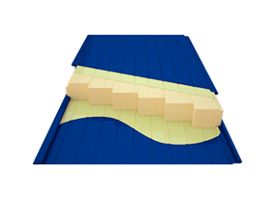 Сэндвич-панели с наполнителем из пенополистирола кровельные Толщина 50 мм