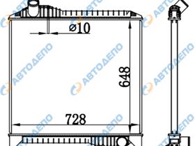 Радиатор охлаждения двигателя HINO PROFIA FN2, FH2, FQ2, FR2, GN2, FN2PYH, FN2PZHA, FH2PGGA, FQ2PRHA, FR2PNGA, GN2PMGA, FN2PYH, FR2PZHA HI-0016-36-K