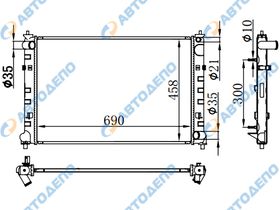 Радиатор охлаждения двигателя. MAZDA MPV GF-LWEW MA-0105-16-K