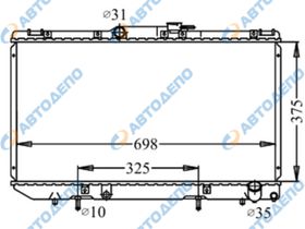Радиатор охлаждения двигателя. TOYOTA CALDINA, CORONA CT196V / Y-CT195 / X-CT190 / X-190Y / CT190, CT195, CT190G, CT198V, CT196 TO-0081-26-K