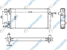 Радиатор охлаждения двигателя. TOYOTA LITEACE, TOWNACE CM80, CM85, CM75, CM70, KM70, KM75 TO-0508-48-AT