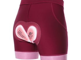 Велосипедные женские шорты с памперсом Arsuxeo U010. Красный (S)