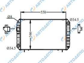 Радиатор охлаждения двигателя. TOYOTA LITEACE, TOWNACE TRUCK CM50, CM51, CM55 TO-0420-42-K