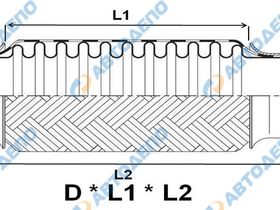 Гофра глушителя HINO, ISUZU, MITSUBISHI, TOYOTA, NISSAN, MAZDA   EFP1021