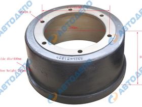 Тормозной барабан HINO   BRD14