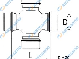 Крестовина карданного вала TOYOTA DYNA LY1##,2##,YY1##,2## TT-117