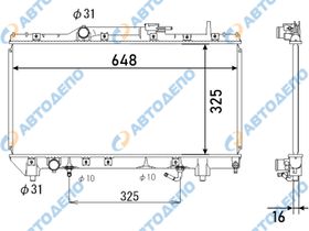 Радиатор охлаждения двигателя. TOYOTA CORONA, CALDINA AT190, ET196V TO-0077-16-K