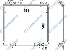 Радиатор охлаждения двигателя. MITSUBISHI DELICA SPASE GEAR PA5W, PA4W, PD8E, PD8F, PF8F MI-0061-26-K