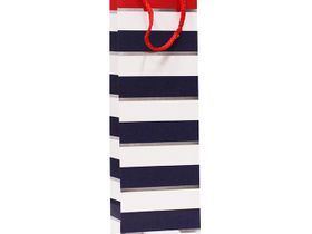 Пакет бумажный [11*38*11] "Полоска" под бутылку