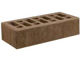 Кирпич Старый Оскол Коричневый, Бархат Одинарный 250х120х65 мм