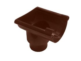 Воронка желоба универсальная торцевая d=80 коричневая