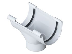 Воронка желоба Мурол центральная d=80 белая