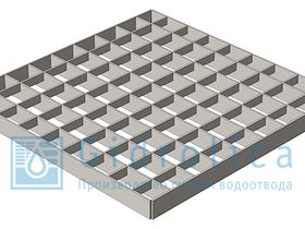 Арт.№ 206 Решетка Gidrolica Point 300х300 яч. стальная оцинк., B125