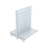 Торговый стеллаж НОРДИКА  островной перфорированный 1550 (1000 мм) без полок