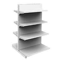 Торговый стеллаж НОРДИКА  островной 1550 (1000 мм) 500х2-400х2-300х4