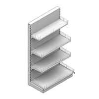 Торговый стеллаж НОРДИКА  пристенный 1750 (1000 мм) 500х1-400х1-300х2
