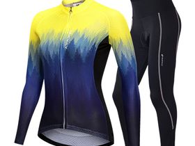 Женский Велосипедный костюм NUCKILY GH014 GM001. Желтый (L)