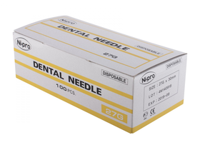 Игла дентальная Ni-pro 27G(0,4)*35 мм стерильная однократного применения, 100 шт/упаковка, Япония (Nipro Corporation)