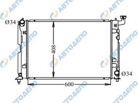 Радиатор охлаждения двигателя. TOYOTA ALLION, PREMIO, CALDINA, OPA, WISH AZT240, NZT240, ZZT24#, AZT2 TO-0224-16-K