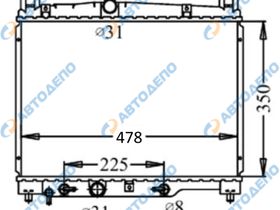 Радиатор охлаждения двигателя. TOYOTA VITZ, PLATZ GH-SCP11, GF-SCP10, TA-SCP10 TO-0193-16-K