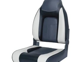 Кресло складное мягкое Premium Designer High Back Seat (серый/чёрный)
