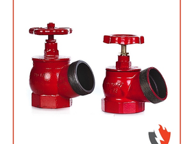 Клапан Л ДУ -65 угловой 120° латунный муфта-цапка