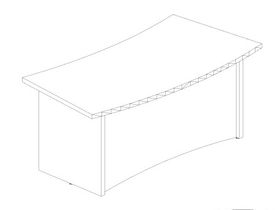 Стол руководителя криволинейный