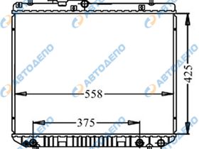 Радиатор охлаждения двигателя. DAIHATSU TERIOS HC-EJ, E-J100G, GFJ100G DA-0045-26