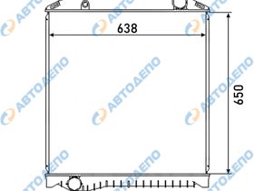 Радиатор охлаждения двигателя HINO RANGER FD1J, FDJJDA HI-0004-36-K