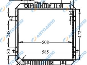 Радиатор охлаждения двигателя. TOYOTA DYNA, TOYOACE LY, YY, LY51, LY61, LY50 TO-0421-48-K