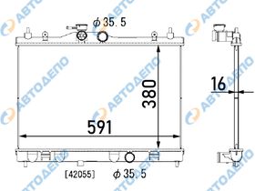 Радиатор охлаждения двигателя NISSAN BLUEBIRD, BLUEBIRD SYLPHY, JUKE, STANZA, AXXESS KG11, Y12, F15E NI-0319-16-K