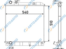 Радиатор охлаждения двигателя. ISUZU, NISSAN ELF, ATLAS, UD CONDOR NPR75N, APR72L, BPR72GR, NPR72, NPR75 IS-0077-36-K