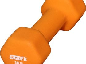 Гантель в виниловой оболочке JAGUAR-SPORT 2 кг, форма шестигранник, оранжевый