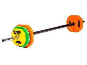 Штанга для аэробики JAGUAR-SPORT 20090, обрезиненные диски (1,25 кг; 2,5 кг; 5 кг) по 2шт