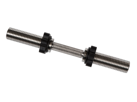 Гриф для гантели хромированный, длина 490 мм МВ Barbell, разборный, замок - гайка, вращающаяся ручка, втулка с резьбой 50 мм