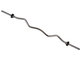 Гриф хромированный W - образный МВ Barbell, замок - гайка Вейдера с резьбой 25 мм