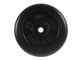 Диск обрезиненный "Стандарт" МВ Barbell 25 кг, чёрный, 26 мм