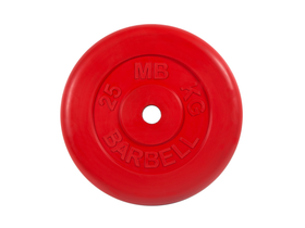 Диск обрезиненный "Стандарт" МВ Barbell 25 кг, красный, 26 мм