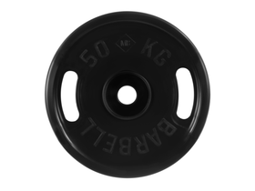 Диск обрезиненный "Евро-классик" с ручками МВ Barbell 50 кг, чёрный, 51 мм