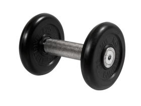 Гантель "Профи" МВ Barbell 3.5 кг с вращающейся хромированной ручкой, чёрная