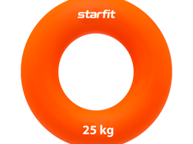 Эспандер кистевой ES-404 "Кольцо", диаметр 8,8 см, 25 кг, силикогель, оранжевый