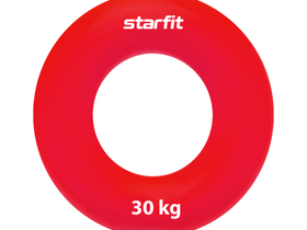 Эспандер кистевой ES-404 "Кольцо", диаметр 8,8 см, 30 кг, силикогель, красный