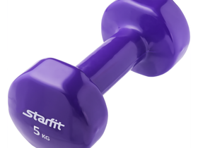 Гантель виниловая DB-101 5 кг, фиолетовая