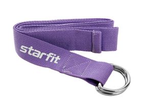 Ремень для йоги Core YB-100 186 см, хлопок, фиолетовый пастель